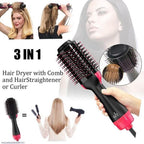 4-in-1 Hair Dryer Brush With Comb and Curler