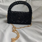 Chic Girls customized white beaded crossboby bag